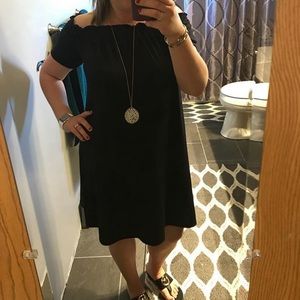 Black off the shoulder dress